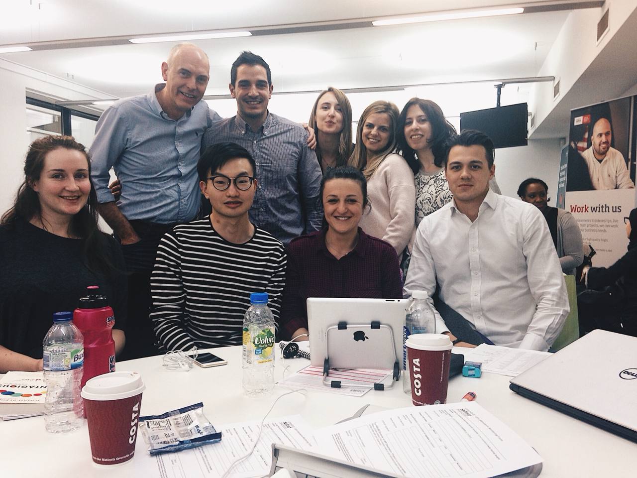 Axel with classmates at University of Salford