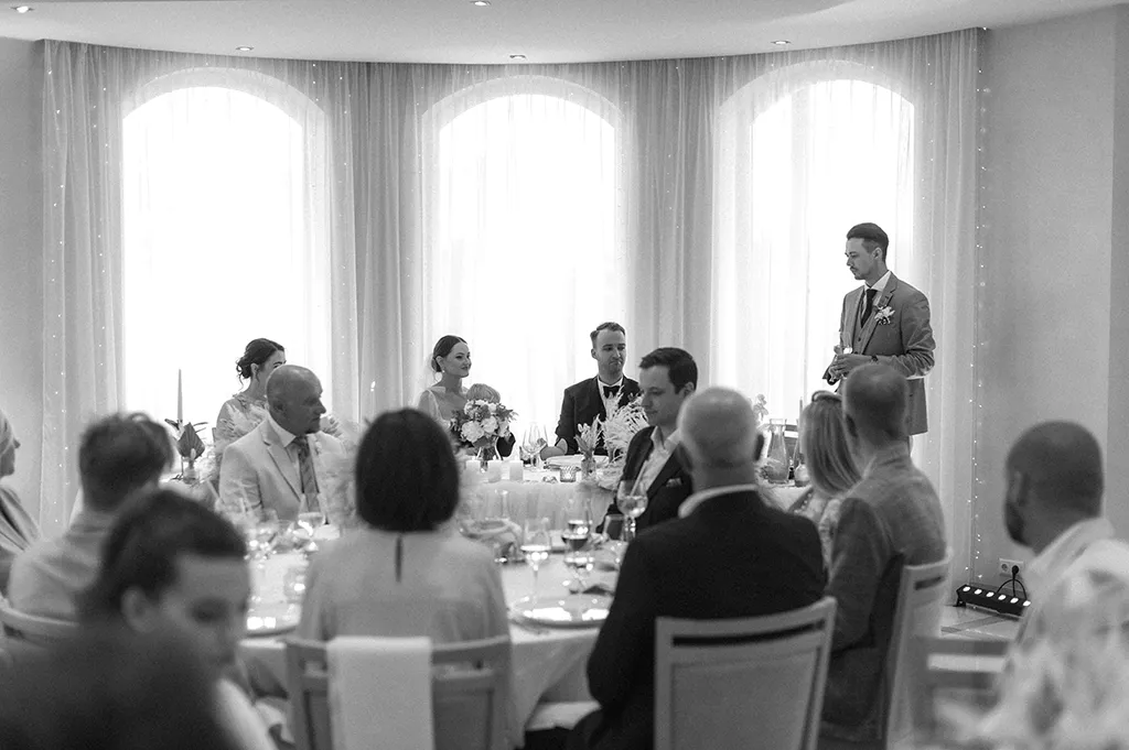 Axel delivering the best man speech